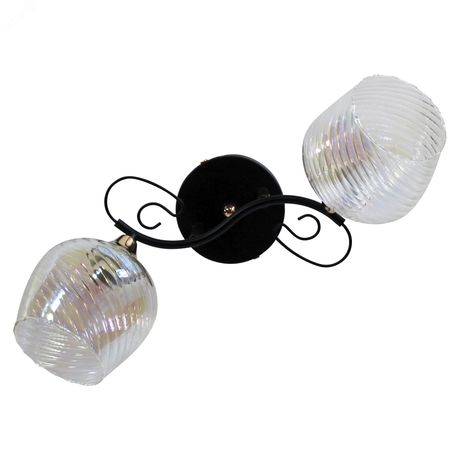 Светильник 11295-9/2 черн.зол (Плафон 8310) НПБ 01-2х60-135 Е27 ИУ потолочный - 1005404880 Элетех