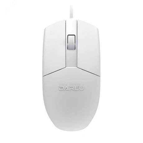 Мышь проводная 1200 dpi, 1.58 м, белый - LM103 White Dareu