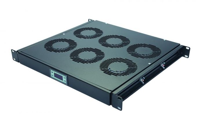 Вентиляторная панель 19" 1U, 6 вентиляторов, с контроллером, | 60A-91-11-30BL Eurolan