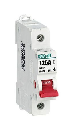 Выключатель-разъединитель ВН-105 ВН105-1P-125A DEKraft 17084DEK APC