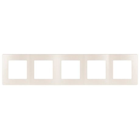 Рамка для розеток и выключателей серия 12 12-5105-15 на 5 постов, сатин, перламутр | Б0052548 ЭРА