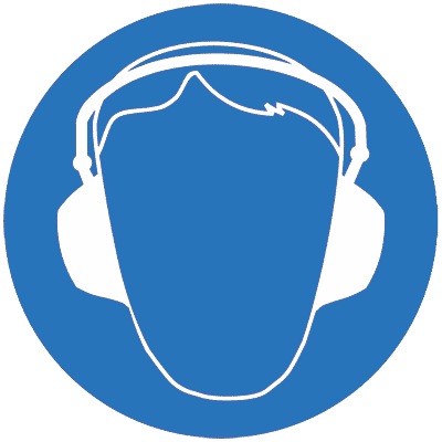 Знак М 03 "Работать в защитных наушниках" ф200 мм, пластик ГОСТ Р 12.4.026-2001 | pn-m-03 EKF