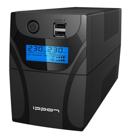 Источник бесперебойного питания Line-interactive Back Power Pro II 600 ВА/360 Вт фазы 1/1, Tower, 4хC13, USB type B, c АКБ - 1030300 IPPON