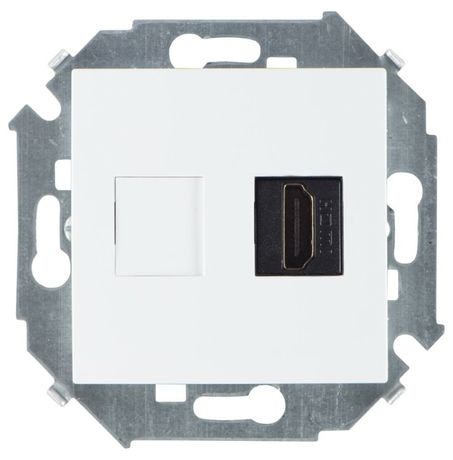 Розетка аудио/видео HDMI СП Simon 15 механизм бел. 1591407-030