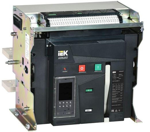 Выключатель автоматический воздушный ARMAT стационарного исполнения 3P F 85кА 3200А расцепитель TD с комплектом аксессуаров 220В: мотор привод катушка включения отключения - AR-ACB-3FF-085-3200A-TDCF IEK