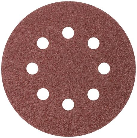 Круг шлифовальный с отверстиями (липучка) 125мм Р 36 алюм./оксидные (уп.5шт) КУРС 39781