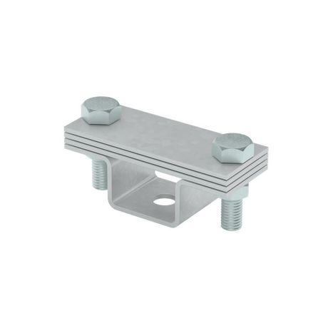 Универсальный держатель на мостовой опоре для полосы до 40 мм с 3 пластинами | UDMO3-B40 КМ-профиль MA0525