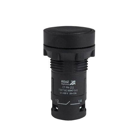 Кнопка с фиксацией OptiSignal Compact D22 C7-PH-211 черная 1НО+1НЗ XB7NH25 | 362079 КЭАЗ 362073