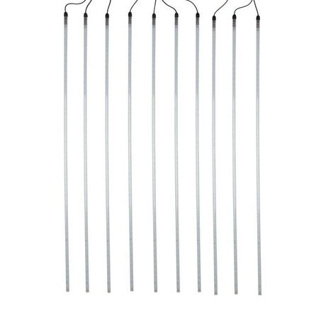 Гирлянда светодиодная "Тающие сосульки" 10штх100см шаг 100см 960LED тепл. бел. 24В IP65 соединяемая каучук черн. Neon-Night 256-422