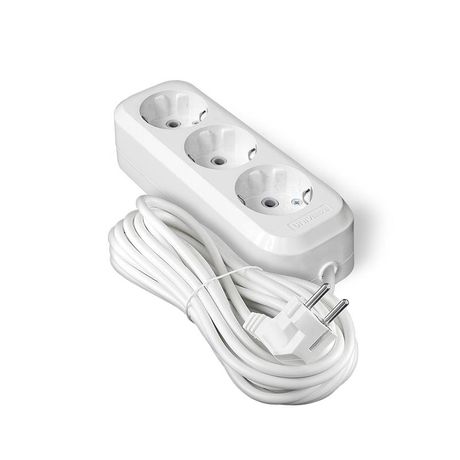 Удлинитель Е-303А ПВС 3*1,5 ,3 гнезда, с заземлением, 7м (еврослот) - 1724 Союз