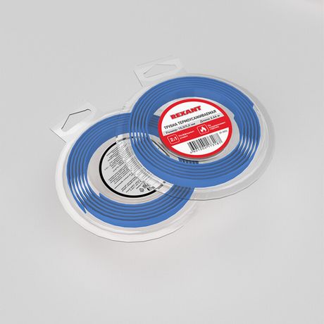 Трубка термоусаживаемая 10,0/5,0 мм синяя, ролик 2,44 м | 29-0055 REXANT MEET