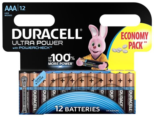 Элемент питания алкалиновый AAA/LR03-12BL Ultra Power (блист.12шт) Duracell Б0038767