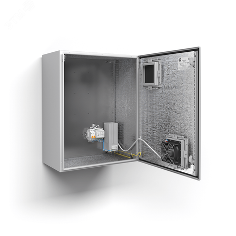 Термошкаф с обогревом и активной вентиляцией, IP55, -50град. до +50град.С, 600x760x350 мм - 52002 Тахион дуб52002 ТШ-2-В1