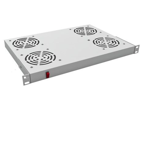 Модуль вентиляторный 19''. 4 вентилятора. выключатель. цвет серый (RAL 7035) - FU 0017.700 SYSMATRIX