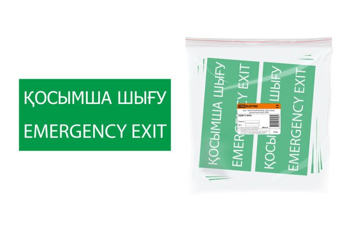 Знак "ЗАПАСНЫЙ ВЫХОД" 200х100мм (казахский язык) | SQ0817-0078 TDM