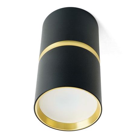 Светильник потолочный MR16 35W, 230V, GU10, чёрный, золото, ML186 Barrel ZEN | 48639 FERON