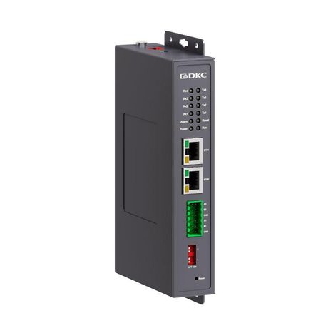 Преобразователь промышленный протоколов и интерфейсов 2х10/100Base-T(X) портов RJ45 4хRS-485 12-48В DC DKC N3000-2T4D-485-P3 ДКС