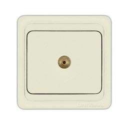 Розетка телевизионная TV 1-м СП Валери 16А IP20 сл. кость UNIVersal Б-В0027 Союз