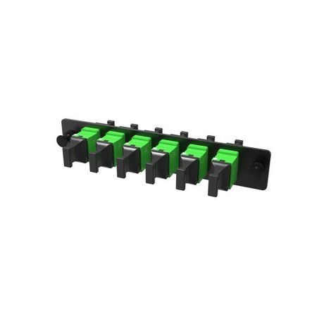 Планка адаптерная 6хMTP адаптеров (opposed key) (цвет - зел.) OS2 1/2 HU (уп.4шт) DKC RNAP6MHUS ДКС