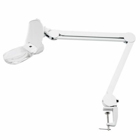 Лупа на струбцине , квадратная 3D+20D, с подсветкой 6 LED, серия EXPERT, белая | 31-0565 REXANT MEET