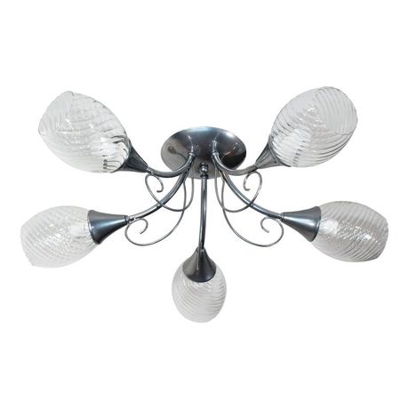 Светильник Веста 151 хром (плафон 8261) НПБ 01-5х60-119 Е14 ИМ - 1005404989 Элетех