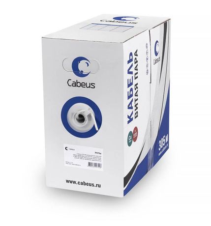 Кабель витая пара FTP-4P-Cat.5e-SOLID-LSLTx-GY кат.5e 4 пары