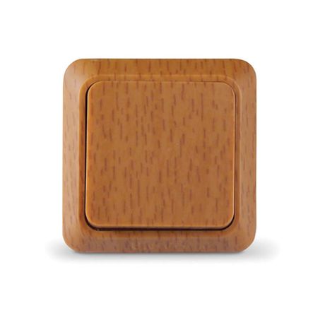 Выключатель Олимп одноклавишный бук - 7946680 Союз