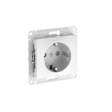 Розетка Glossa 16А с заземл. защ. шторки быстрозажим. клем. механизм бел. SE GSL000145S APC