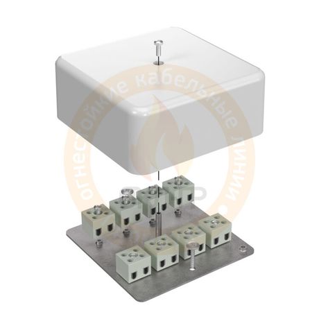 Коробка огнестойкая для кабель-канала 40-0470-FR10.0-6 Е15-Е120 103х103х45 IP42 6p, 10.0 мм.кв.| | Промрукав Строитель