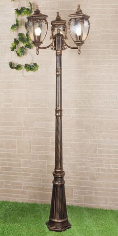 Светильник садово-парковый GLYF-8024F/3 Andromeda F/3 черное золото | a028000 Elektrostandard