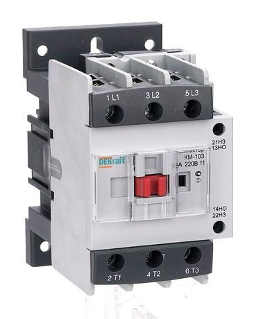 Контактор КМ-103 50А кат. 220В AC 1НО+1НЗ AC-3 DEKraft 22133DEK APC