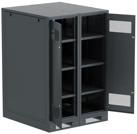 Шкаф LINEA B (пустой) 1350х900х950мм двустворчатая металлическая дверь черный - LB05-13H99-2M IEK