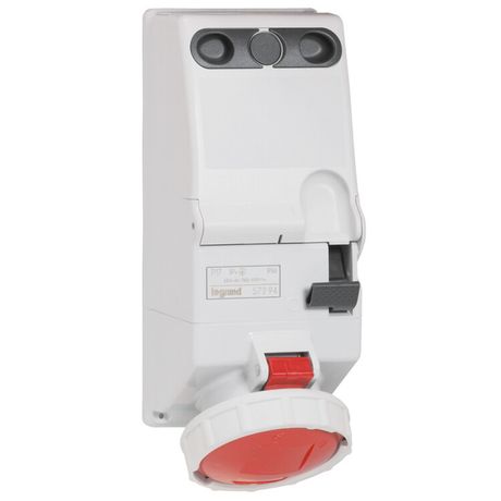 Безопасная розетка со щитком - P17 Tempra Pro IP66 63 A 380/415 В~ 3К+З 125x280 | 057294 Legrand