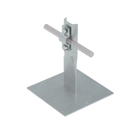 Высота 150мм Нержавеющая сталь - PDB-H150-D5-10 INOX304 Приклееваемый держатель болтовой для прутка 5-10мм КМ-Профиль MA0273