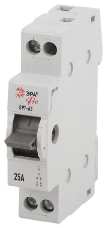 Эра Б0061643 Выключатель-разъединитель трехпозиционный ВРТ-63 PRO VRT63-1-25 1п 25А