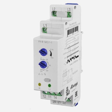 Реле контроля трехфазного линейного напряжения РКФ-М07-1-22 AC690В УХЛ4 (спец.) Меандр A8302-16936823