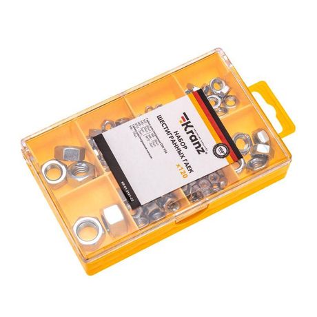 Набор шестигранных гаек (уп.120шт) Kranz KR-01-3101-22