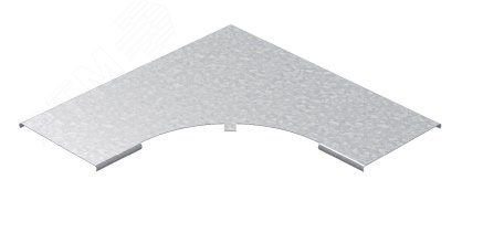 Крышка к углу плоскому плавному универсальному 90 град. лотку 150 радиус 200 мм, толщ. 1,5 Сендзимир цинк, 021109 | КУПТРП90-150-1,5-R200-СЦ Ostec