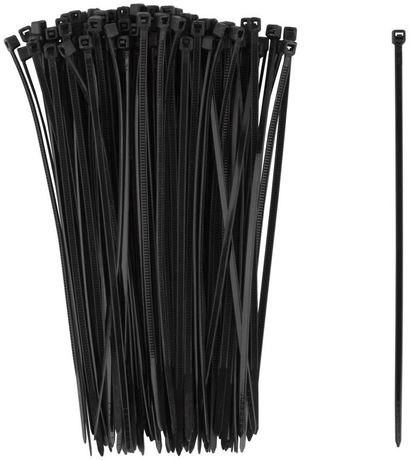 Хомуты нейлоновые для проводов, черные 100 шт., 2,5х150 мм - 60347 РОС