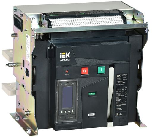 Выключатель автоматический воздушный ARMAT стационарного исполнения 3P типоразмер E 85кА 3200А расцепитель TY с комплектом аксессуаров 220В: мотор привод катушка включения отключения - AR-ACB-3FE-085-3200A-TYCF IEK