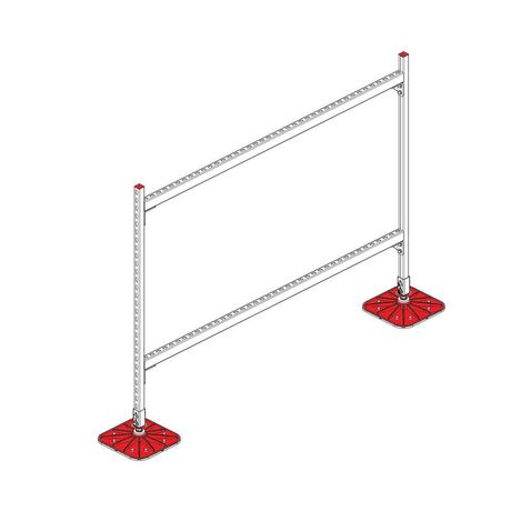 Конструкция опорная для горизонт. прямоугольн. воздуховодов и метал. лотков кабеленесущих систем TECHNORAPTOR FOOT 2000х1500 KM-TR-F-SSHRAD-2000-1500 КМ TR0097 КМ-Профиль