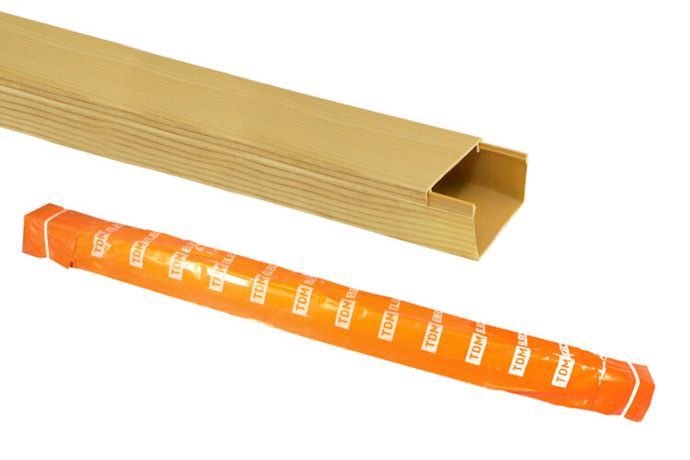 Кабель-канал 60х40 желтая сосна 3D (18м) | SQ0402-0609 TDM