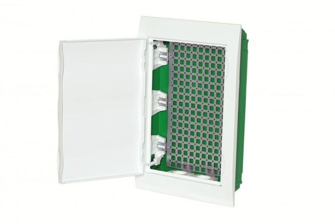 Корпус встраиваемый City9 Box IT 3 ряда 36мод. 2 розетки с бел. дверцей SE EZ9E312P2FIT APC