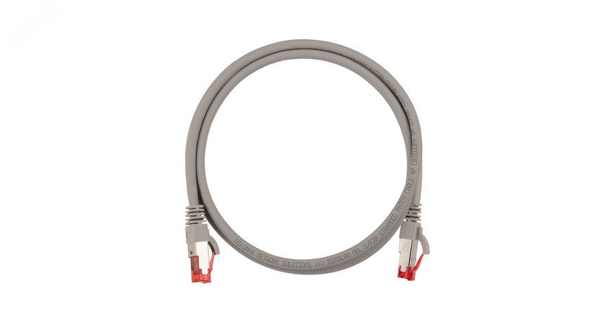 Патч-корд S/FTP 4 пары, экран., Кат.6a, 2хRJ45/8P8C, T568B, заливной, с защитой защелки, многожильный, BC (чистая медь), 28AWG (7х0,127мм), LSZH нг(А)-HFLTx, серый, 2м. - NMC-PC4SA55B-020-SL-C-GY NIKOMAX ЭКО54806