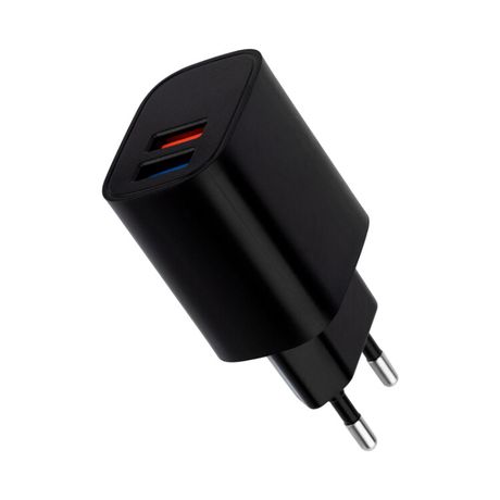Устройство зарядное сетевое 2хUSB 5В 2.4А черн. Rexant 16-0283 MEET