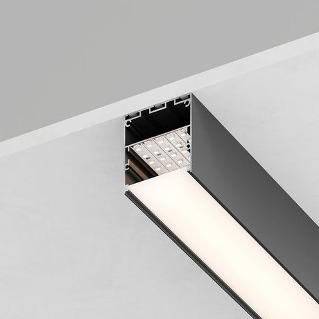 Профиль накладной 50х50мм алюминиевый, черный, 2м, CAB269 (в комплекте 2 заглушки, 4 крепежа) FERON | 48150