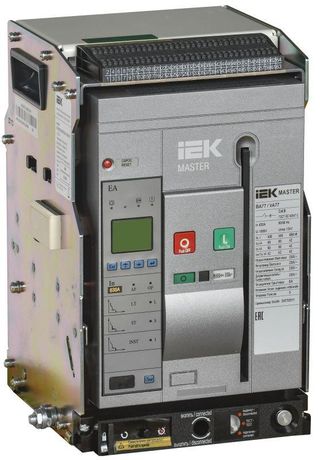 Выключатель автоматический воздушный 3п S 630А 65кА AC ВА77 W3P EA выдвижн. с комплектом аксессуаров MASTER IEK MI-ACB10-3WS-065-0630-ACF