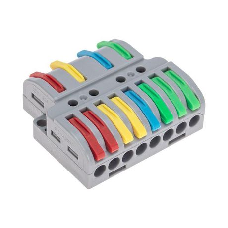 Клемма проходная разветвительная СМК 4х2 4п с монтажн. площадкой (1 ввод 2 вывода на полюс) (блист.4шт) Rexant 07-5247-4 MEET