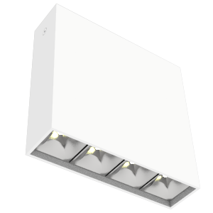 Светодиодный светильник DL-Box Reflect Multi 1x4 накладной 10 Вт 4000 К 150х40х150 мм RAL9003 белый муар DALI | V1-R0-00253-20D17-2001040 VARTON VARTA