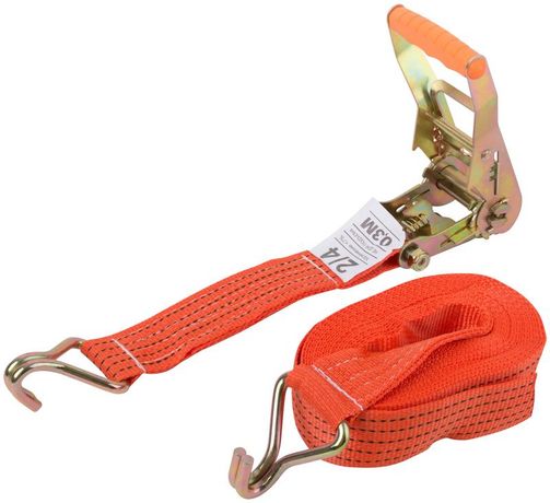 Ремень для крепления груза, храповый механизм 196 мм, лента 50 мм x 8 м, 2000 / 4000 кг - 64921 РОС